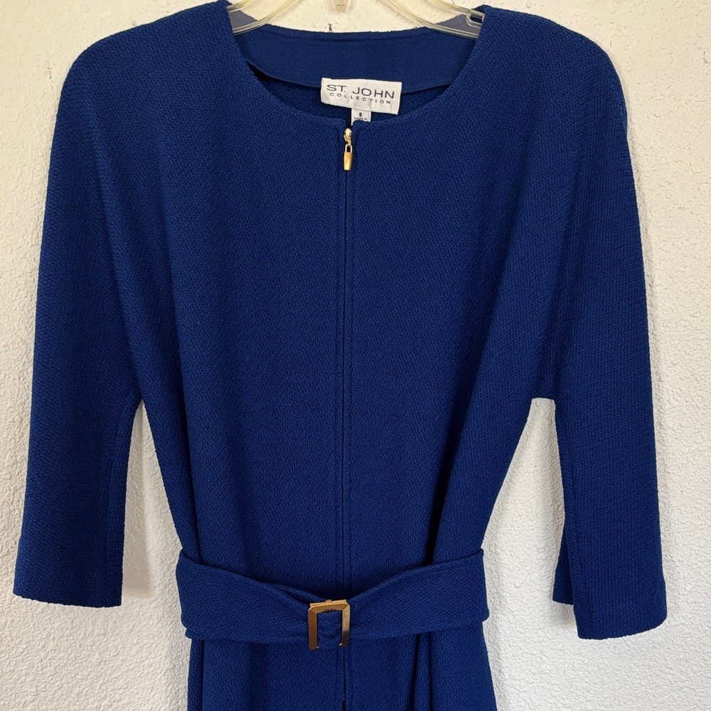 Vtg ST JOHN belted‎ dress classic - Picture 4 of 8